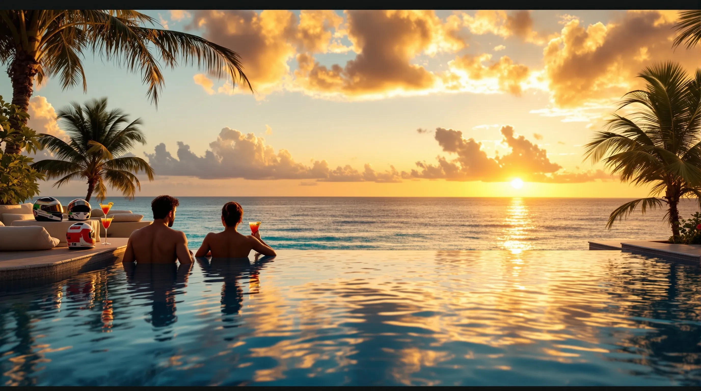 Tropical resort pool at Roya Dreamland